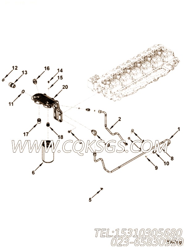 【外螺纹接头】康明斯CUMMINS柴油机的5267186 外螺纹接头
