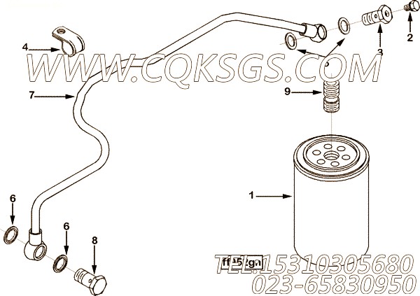 【燃油供应管】康明斯CUMMINS柴油机的3921313 燃油供应管