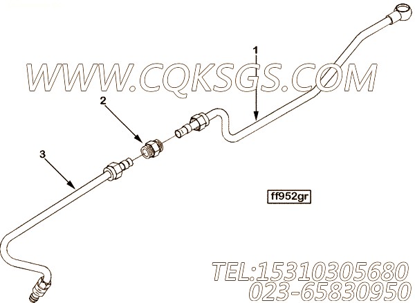 【燃油供应管】康明斯CUMMINS柴油机的3283216 燃油供应管