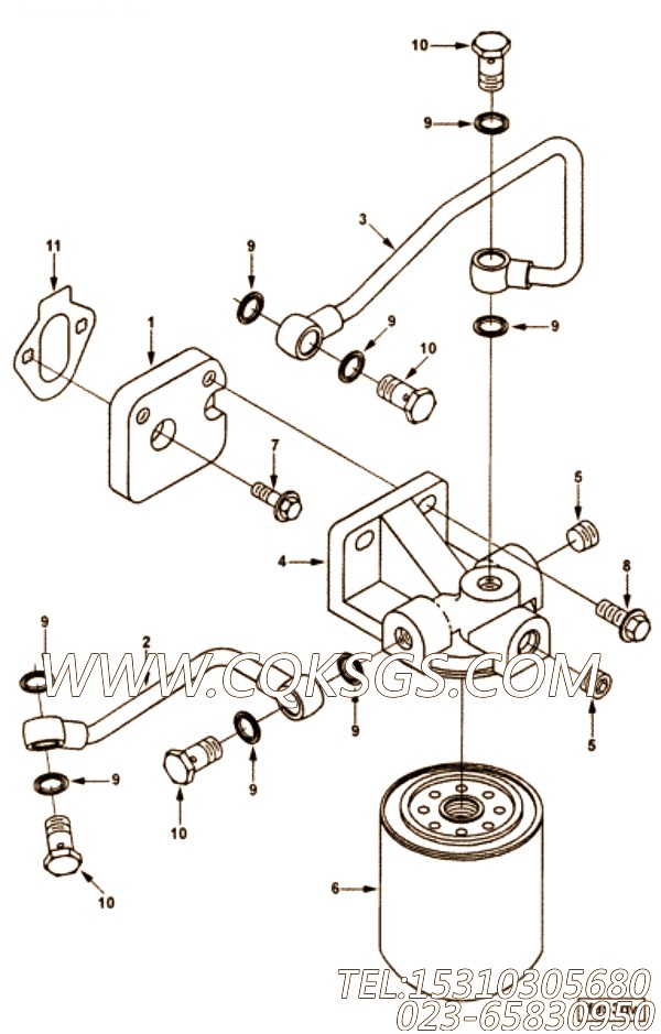 【燃油供应管】康明斯CUMMINS柴油机的4019311 燃油供应管