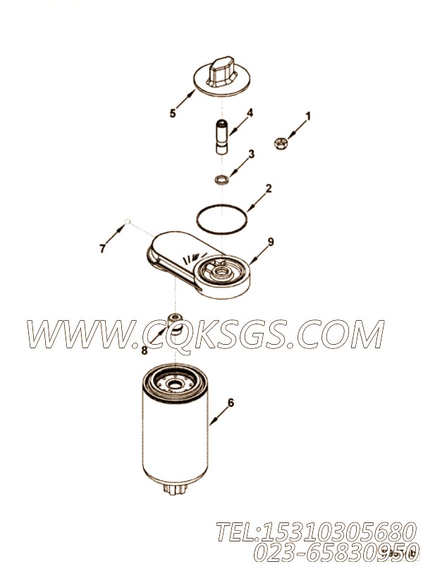 【滤清器座连接件】康明斯CUMMINS柴油机的3957634 滤清器座连接件