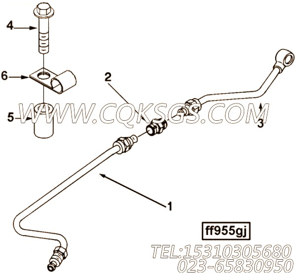 【燃油供应管】康明斯CUMMINS柴油机的3283220 燃油供应管