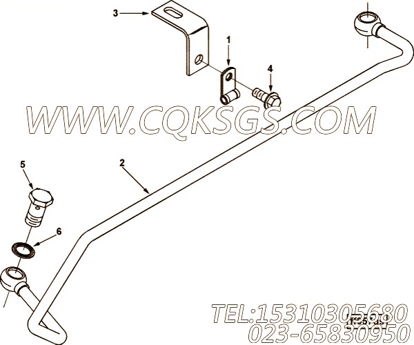 【燃油供应管】康明斯CUMMINS柴油机的3286486 燃油供应管