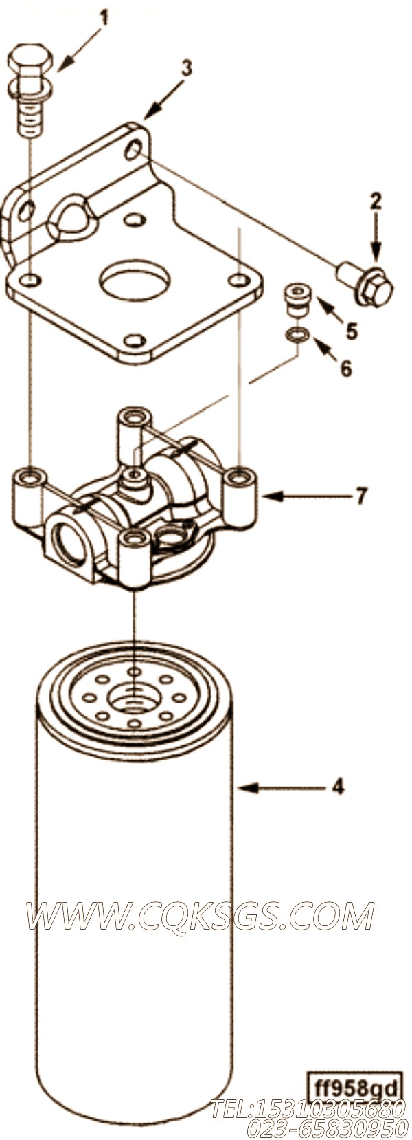【燃油滤清器】康明斯CUMMINS柴油机的3945068 燃油滤清器