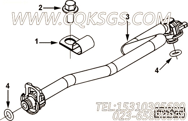 【燃油供应管】康明斯CUMMINS柴油机的3954798 燃油供应管