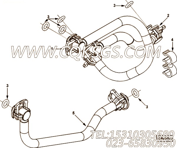 【燃油供应管】康明斯CUMMINS柴油机的3954729 燃油供应管