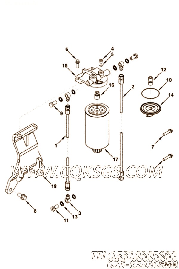 【过滤器支架】康明斯CUMMINS柴油机的3966437 过滤器支架