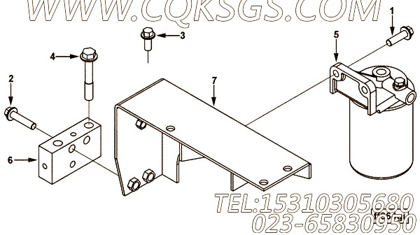 【过滤器支架】康明斯CUMMINS柴油机的4930993 过滤器支架