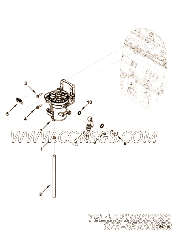 【燃油滤清器】康明斯CUMMINS柴油机的3976107 燃油滤清器