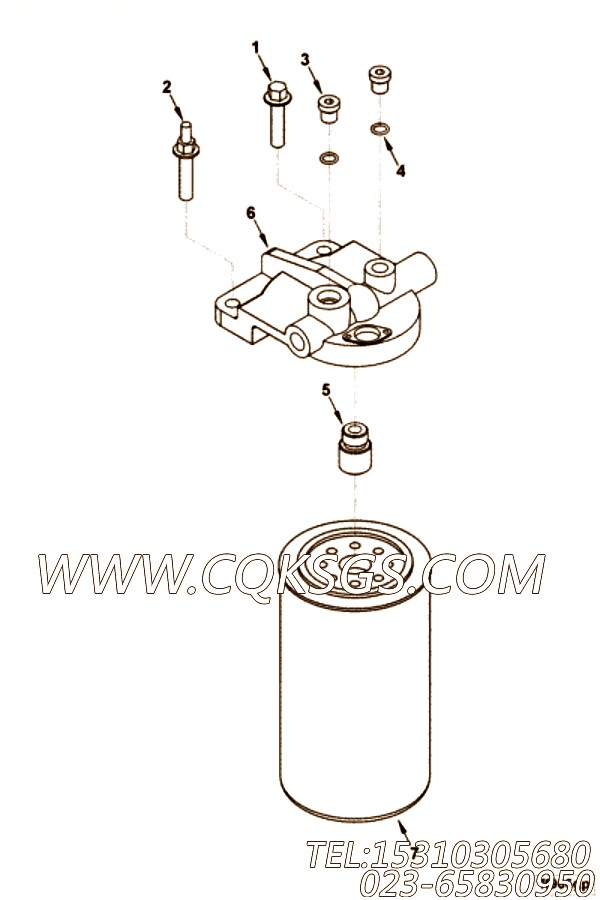 【燃油滤清器】康明斯CUMMINS柴油机的4929758 燃油滤清器