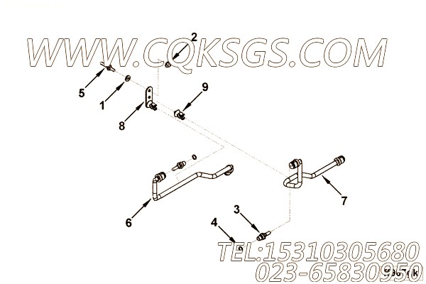 【燃油供应管】康明斯CUMMINS柴油机的4934991 燃油供应管