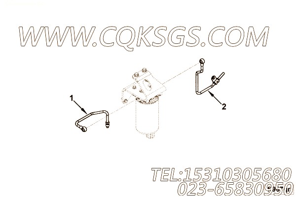 【燃油供应管】康明斯CUMMINS柴油机的4932244 燃油供应管