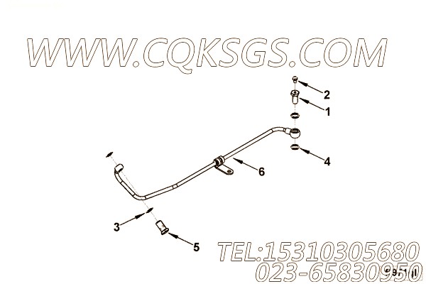 【燃油供应管】康明斯CUMMINS柴油机的3935350 燃油供应管