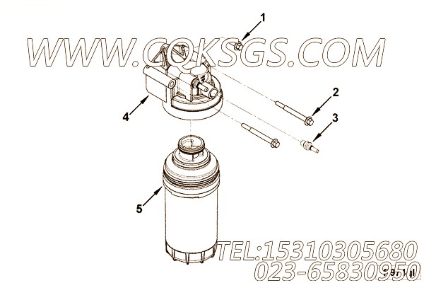 【燃油滤清器】康明斯CUMMINS柴油机的4992402 燃油滤清器