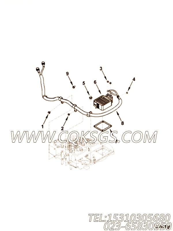 【线束】康明斯CUMMINS柴油机的3968051 线束