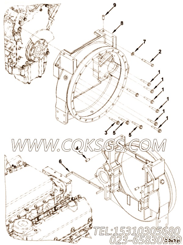【六角头螺栓】康明斯CUMMINS柴油机的108708 六角头螺栓