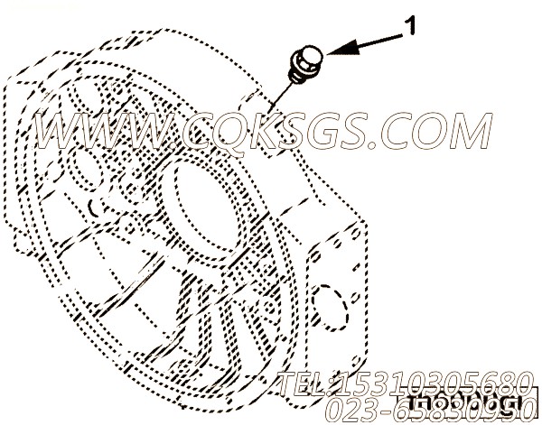 用于进口QST30发动机飞轮壳管路