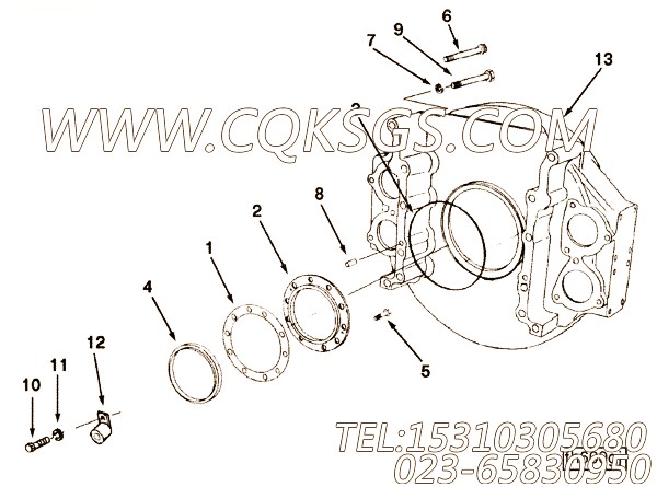 3010410观察孔盖,用于康明斯KT38-G-550KW动力飞轮壳组,【发电机组】配件