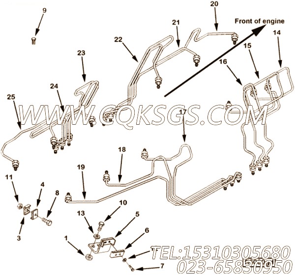 【喷油器的电源管】康明斯CUMMINS柴油机的3094708 喷油器的电源管