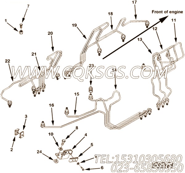 【喷油器的电源管】康明斯CUMMINS柴油机的3094100 喷油器的电源管