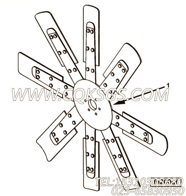 【发动机风扇】康明斯CUMMINS柴油机的3811954 发动机风扇