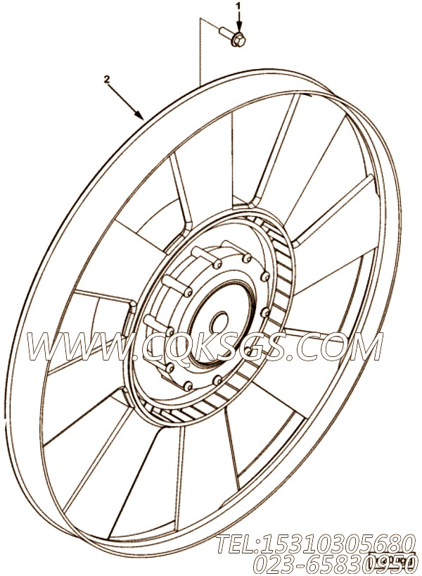 【发动机风扇】康明斯CUMMINS柴油机的4973932 发动机风扇