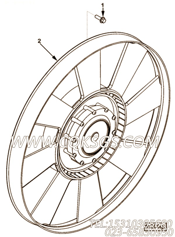 【发动机风扇】康明斯CUMMINS柴油机的4974061 发动机风扇