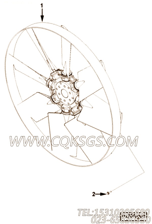 【发动机风扇】康明斯CUMMINS柴油机的4973898 发动机风扇