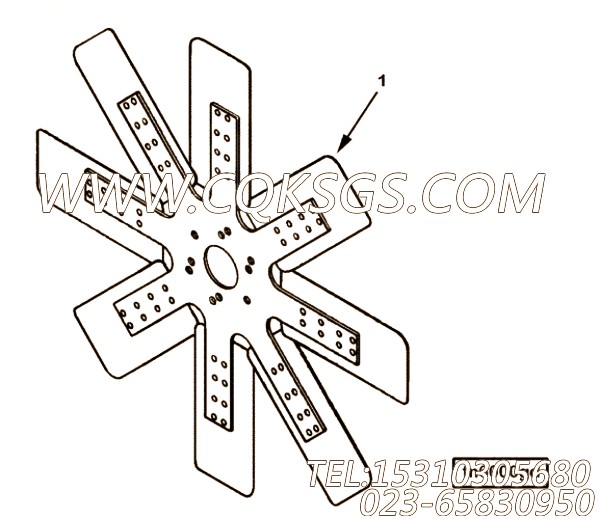 【发动机风扇】康明斯CUMMINS柴油机的3166273 发动机风扇