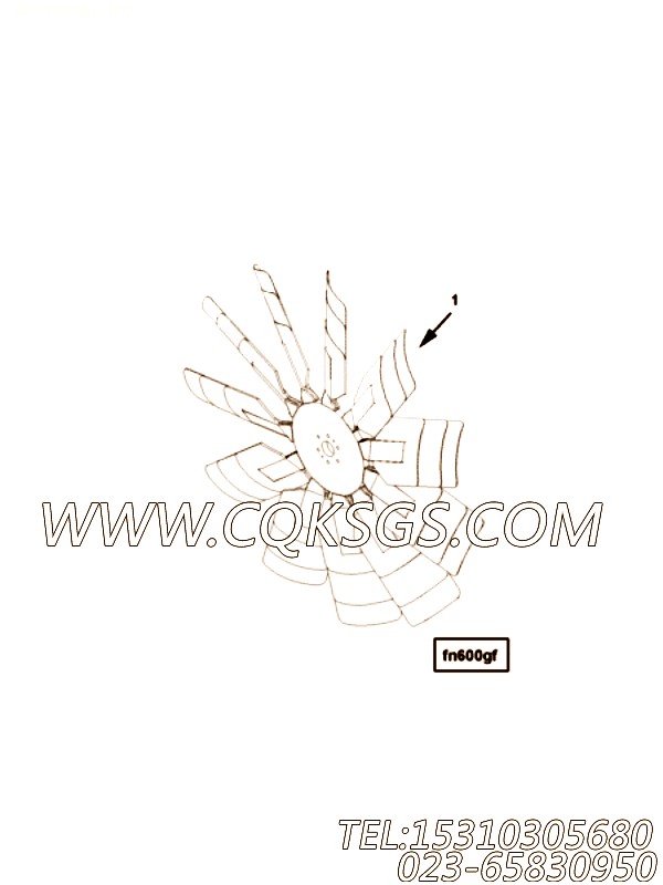 【发动机风扇】康明斯CUMMINS柴油机的3641311 发动机风扇