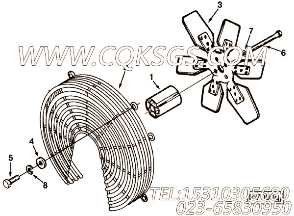【发动机风扇】康明斯CUMMINS柴油机的C0130253400 发动机风扇