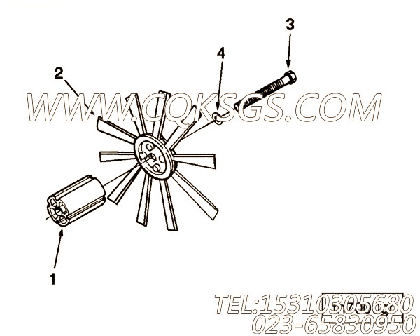 【发动机风扇】康明斯CUMMINS柴油机的C0130360900 发动机风扇