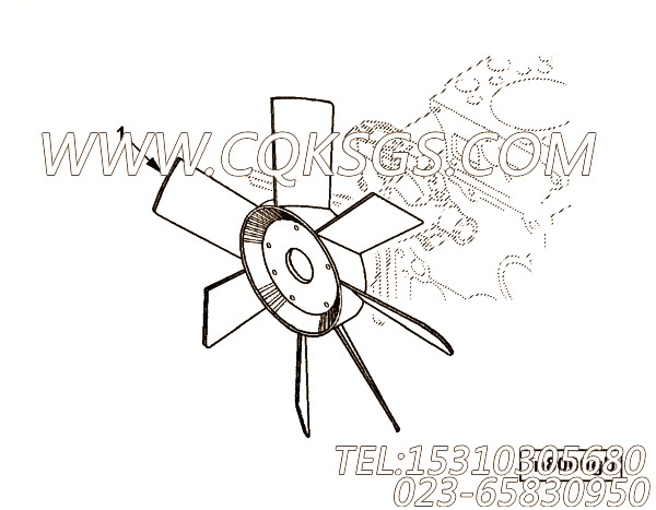 【发动机风扇】康明斯CUMMINS柴油机的C6006250410 发动机风扇