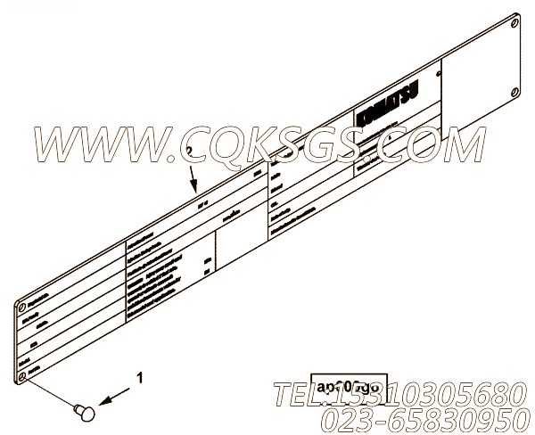 【铭牌】康明斯CUMMINS柴油机的4959553 铭牌