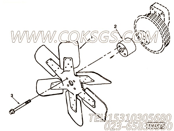 【发动机风扇】康明斯CUMMINS柴油机的3276761 发动机风扇