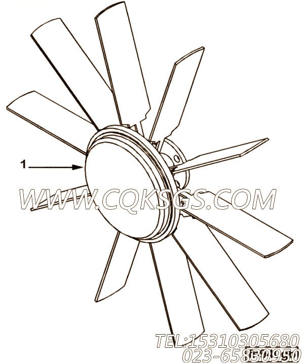 【发动机风扇】康明斯CUMMINS柴油机的3283507 发动机风扇