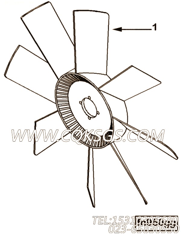 【发动机风扇】康明斯CUMMINS柴油机的3931028 发动机风扇