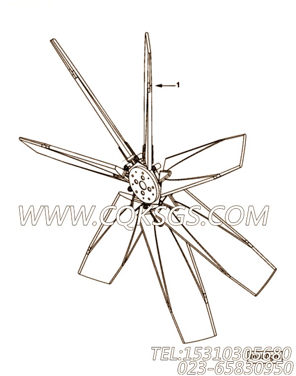 【发动机风扇】康明斯CUMMINS柴油机的3815813 发动机风扇
