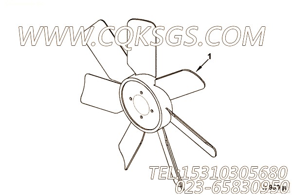 【发动机6BTAA-215L的发动机风扇组】 康明斯风扇总成,参数及图片