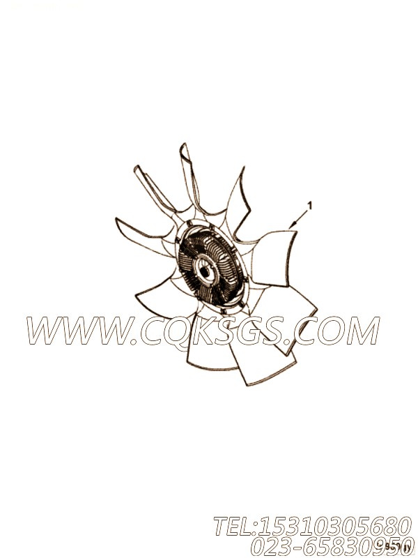 【发动机风扇】康明斯CUMMINS柴油机的4947063 发动机风扇