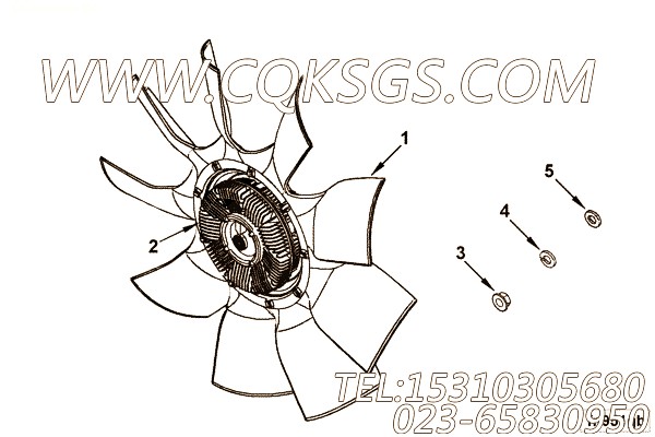 【柴油机6CTA8.3-M188的机油标尺位置组】 康明斯矩形六角螺母,参数及图片