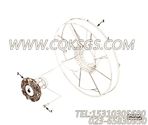 【发动机风扇】康明斯CUMMINS柴油机的4963705 发动机风扇