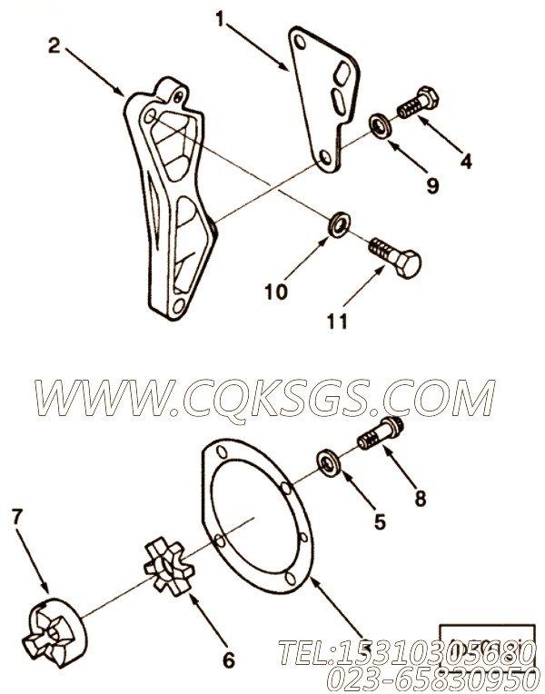 【燃油泵支架】康明斯CUMMINS柴油机的3061665 燃油泵支架