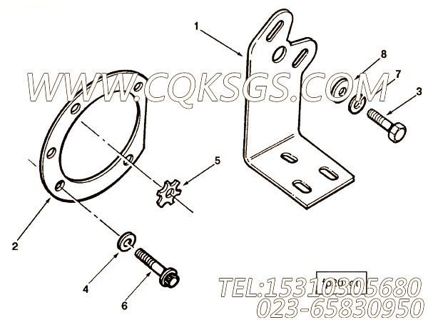 【燃油泵支架】康明斯CUMMINS柴油机的3253928 燃油泵支架