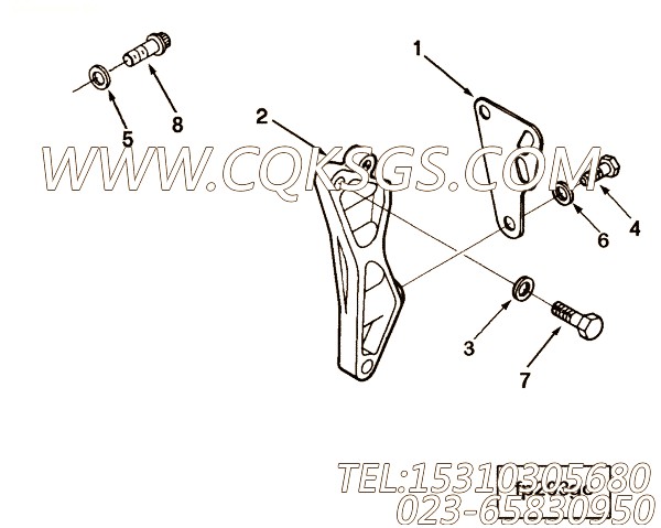 【燃油泵支架】康明斯CUMMINS柴油机的3896444 燃油泵支架