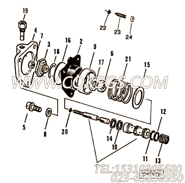 179822AFC弹簧,用于康明斯M11-C330柴油机燃油泵组,【高原】配件