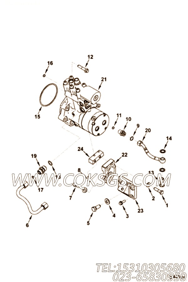 【柔性软管】康明斯CUMMINS柴油机的4924214 柔性软管