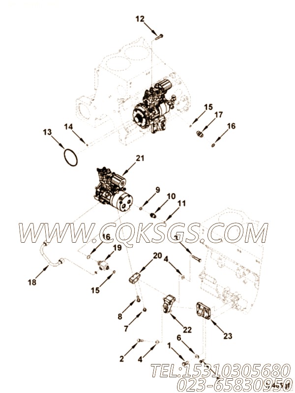 【柔性软管】康明斯CUMMINS柴油机的4969193 柔性软管
