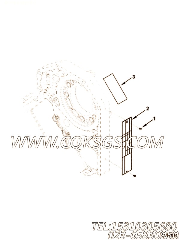 【识别标记】康明斯CUMMINS柴油机的3992015 识别标记
