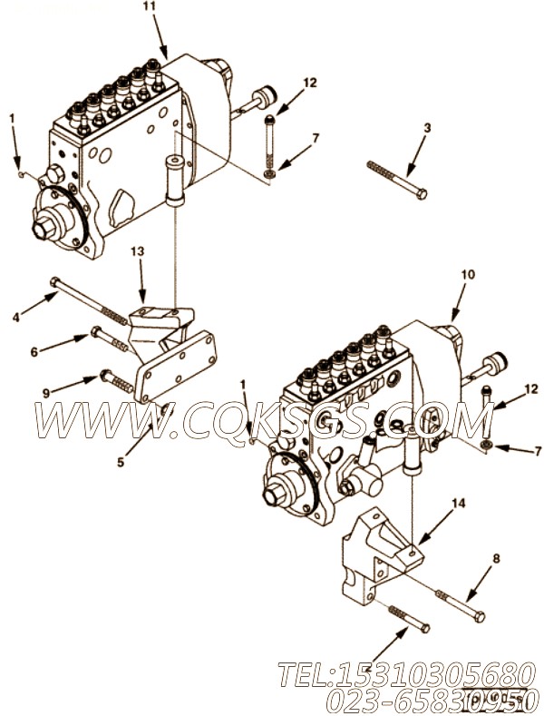 3017502六角螺栓,用于康明斯M11-C310柴油发动机节温器壳组,【工程机械】配件